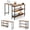 Brown, variant on Hanyu 360° Rotating Sofa Side Table, Movable Laptop Desk with 2-Tier Storage Shelves, Sturdy Metal Frame, Swivel Rolling Desk with 6 Lockable Casters, Mobile End Table for Home Office (Rustic Brown)