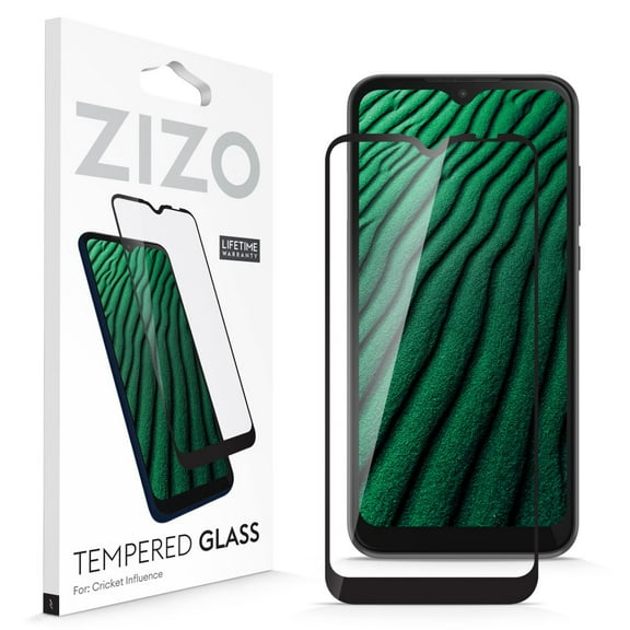 ZIZO TEMPERED GLASS Screen Protector for Cricket Influence Full Glue Clear Screen Protector with Anti Scratch and 9H Hardness - Black
