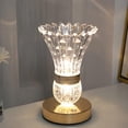 thumbnail image 1 of LED Crystal Vase Table Lamp with Built‑In Charging Port for Bedroom, Living Room, Hotel and Reading, 1 of 8