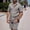 #0374-Gray, variant on Ceisia Men's Linen Blend Striped 2 Piece Outfit Short Sleeve Button Down Shirt And Casual Shorts Set Army Green XL Gift