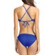 thumbnail image 2 of Gibobby Traje de baño completo mujer Un Bandge Bikini tiras traje de baño sólido fuera de la pieza traje de baño mujeres hueco traje de baño Tankinis con(Azul,XL), 2 of 4