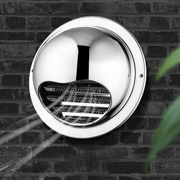 Round Stainless Steel Outdoor Dryer Vent Covers Ventilation Grill Hood