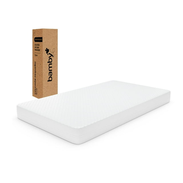Colchon Cuna Bebe Impermeable Memory 120x60x15 Small blanco