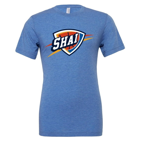 TRIBLEND Shai Gilgeous-Alexander Thunder SGA Logo Shirt T-Shirt LARGE
