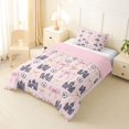 thumbnail image 2 of Manfei Cartoon Princess Castle Twin Comforter Sets,Pink Kawaii Bowtie Bedding Set,Pink Reversible,2pcs,1 Comforter and 1 Pillowcase, 2 of 7