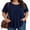 C-Navy Blue, variant on KOITHOT Womens Plus Size Tops Short Sleeve Shirts Tunic Tops for Women Crew Neck Casual Loose Blouses
