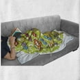 thumbnail image 6 of Funny Soft Flannel Fleece Blanket, Cartoon Group of Fun Colorful Canary Bird Family on Oak Branches Animal Illustration, Cozy Plush for Indoor and Outdoor Use, 60" x 80", Multicolor, by Ambesonne, 6 of 6