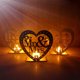 thumbnail image 1 of Gwong Decoración hogareña Forma de madera del corazón MR Sr. Candlestick Candle Holder DIY Suministros de fiesta de bodas Gwong 21029417, 1 of 7