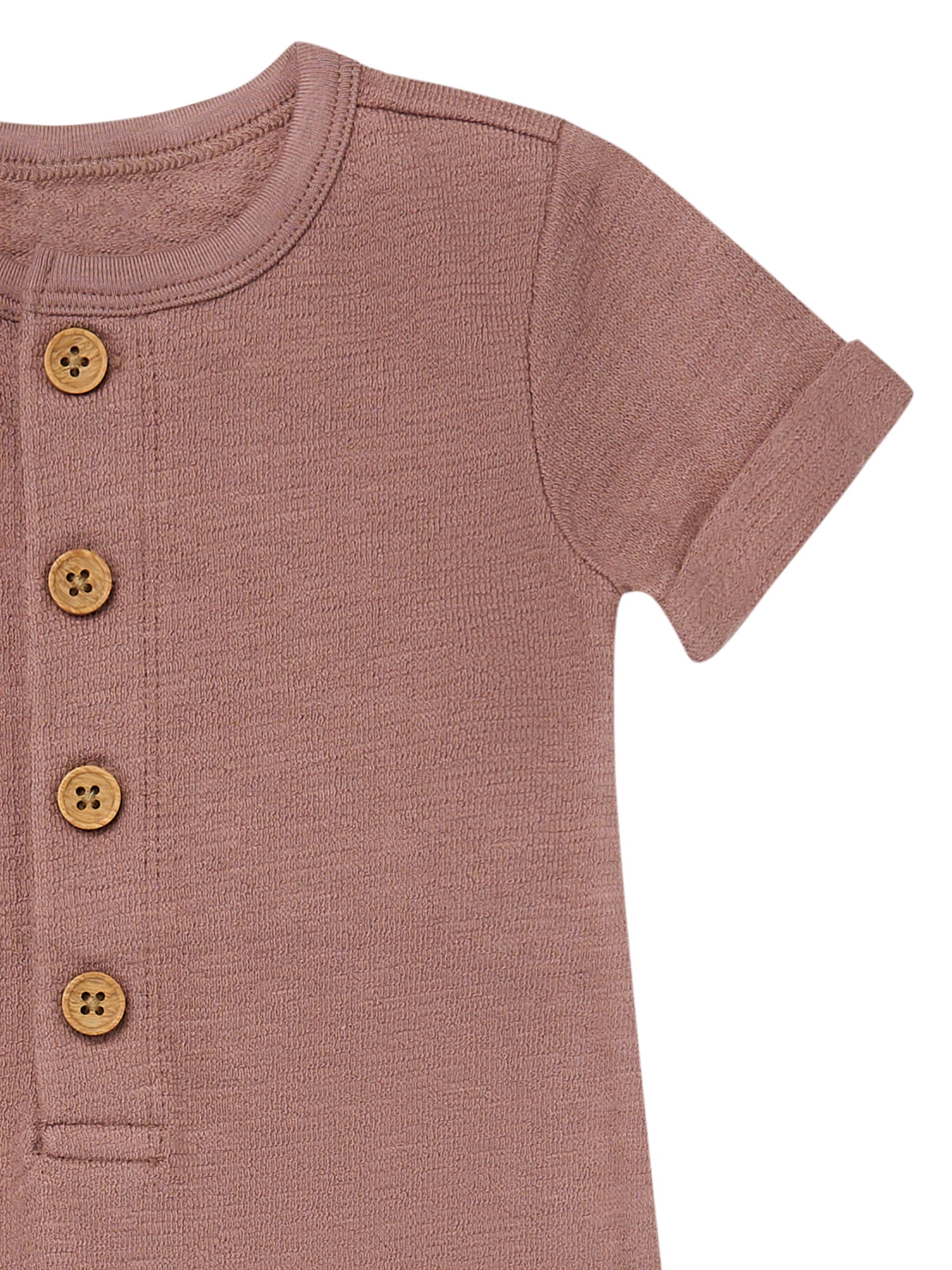 Modern Moments by Gerber Baby Boy Short Sleeve Slouch Romper, Sizes 0/3 Months - 24 Months