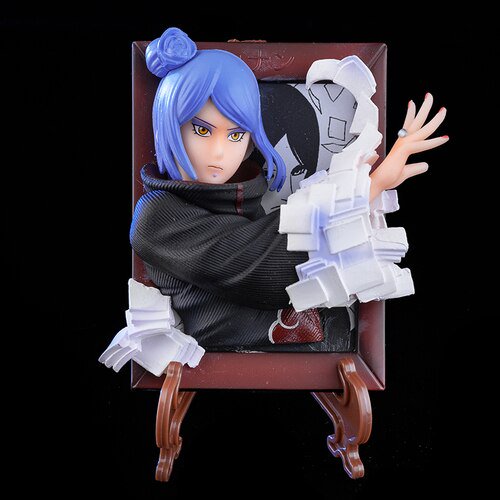 Figuras de acción de Naruto Anime GK Pain y Konan, modelo coleccionable, Akatsuki marco de fotos, adornos exquisitos, juguetes, regalos para niños Fivean Figuras de anime