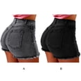 thumbnail image 4 of Pantalones vaqueros de verano Qarigey para mujer Gris S, 4 of 6