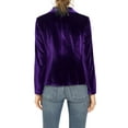 thumbnail image 3 of DARING DIVA Women's Velvet Office Coat Solid Shawl Collar Blazer S Deep Purple, 3 of 6