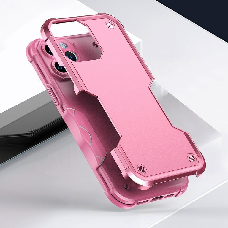 iPhone 14 Pro Max Case, Tech Circle Aluminum Frame Metal Bumper Frame Slim Hard Case with Soft Inner Bumper Raised Edge Protection No-Back Case for