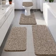 thumbnail image 2 of Ileading Bathroom Rugs Sets 4 Piece, Non Slip Washable Bath Rug, Absorbent Shaggy Bath Mats for Bathroom Floor, Tub, Shower, Brown, 2 of 7