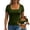 Army Green, variant on Women's Top, Fashion Casual Summer Square Neck with Built-in Bra Solid Color Short Sleeve Blouse, Padded Cami Tee, Soft Stretchy Daily Shirt for Women
