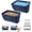 2 Pack Blue, variant on Chicken Feeder Waterer,Hanging Goat Feeders,5 Quart*3 Pack,Feeder Trough for Sheep Duck Poultry Dog, Fence Feeder Trough Livestock Feeding Container, Chicken Coop Accessories,Black