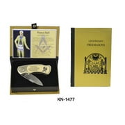 Grand Master Mason Prince Hall Folding Pocket Knife Gift Box Set-Sold By A Veteran
