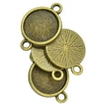 thumbnail image 3 of Milaget 50Pcs Blank Bezel Setting Base for Cabochon Jewelry DIY Charm Connector 12mm, 3 of 8