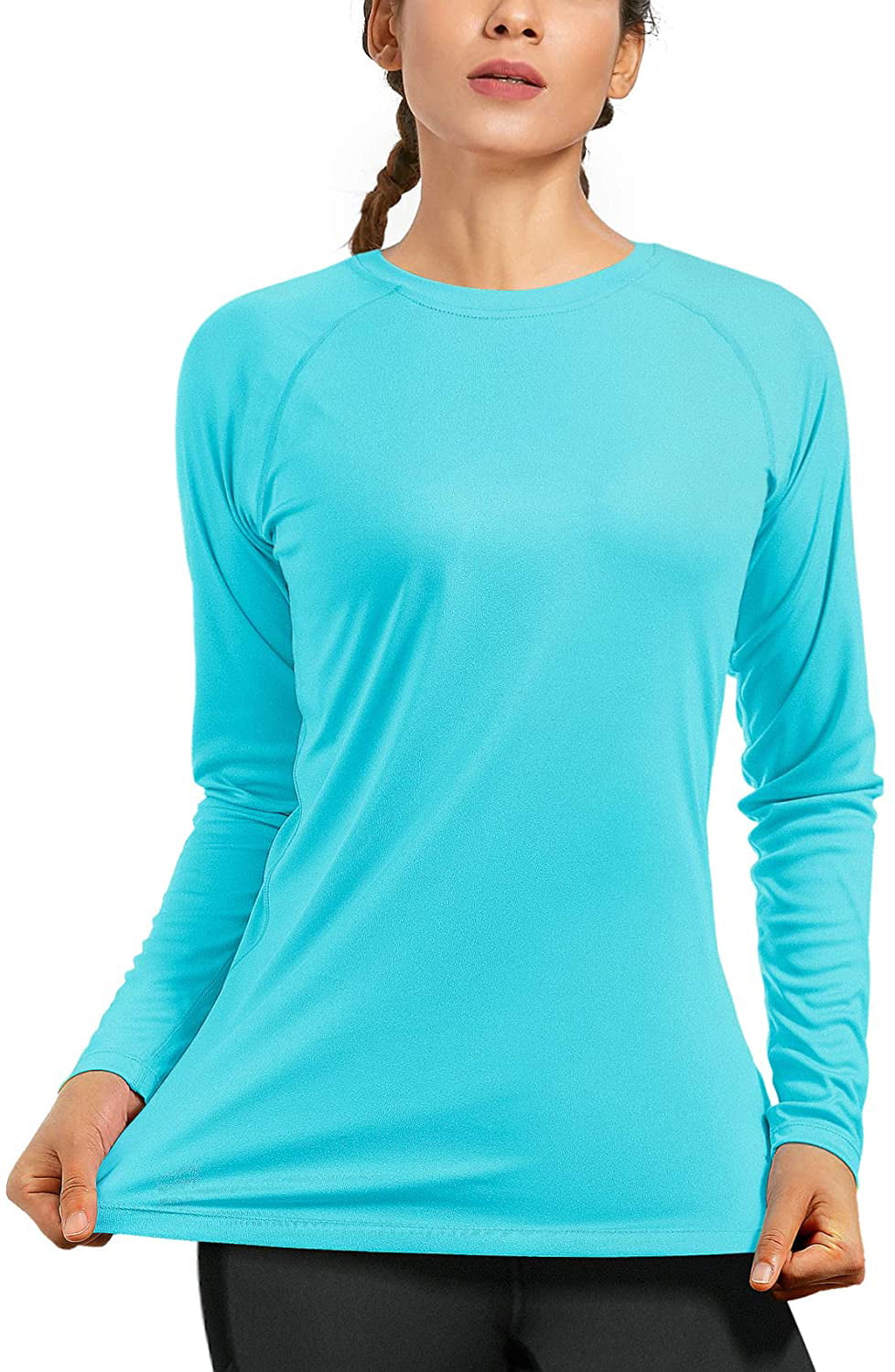 Women's Long Sleeve Shirts UPF 50 Sun Protection Rash Guard Quick Dry Lightweight T-Shirt Swim Outdoor Hiking Runing