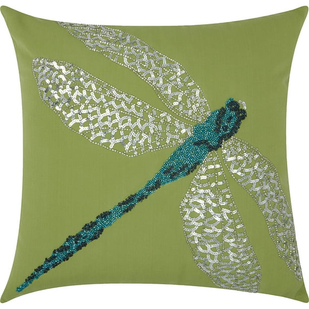 Nourison Indoor/Outdoor Beaded Dragonfly Pillow