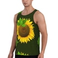 thumbnail image 2 of Fotbe Sunflower Pattern Men's Quick Dry Workout Tank Top Gym Muscle Tee Fitness Bodybuilding Sleeveless T Shirt Breathable Workout Shirt-, 2 of 9