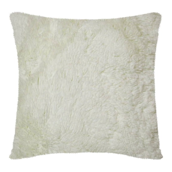 Cojín Decorativo Cuadrado Mainstays Peludo Beige, 45 x 45