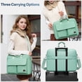 thumbnail image 5 of Aisboks 11-16'' Laptop Bag,Business Briefcase for Women, Water-Resistant Computer Messenger Bag, 15.6 Inch Laptop Shoulder Bag with Luggage Strap for Work Travel, Mint Green, 5 of 8