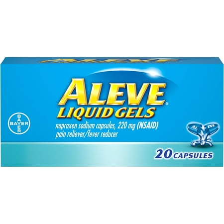 Aleve Liquid Gels w Naproxen Sodium, Pain Reliever/Fever Reducer, 220 mg, 20 (Best Medicine For Tooth Nerve Pain)