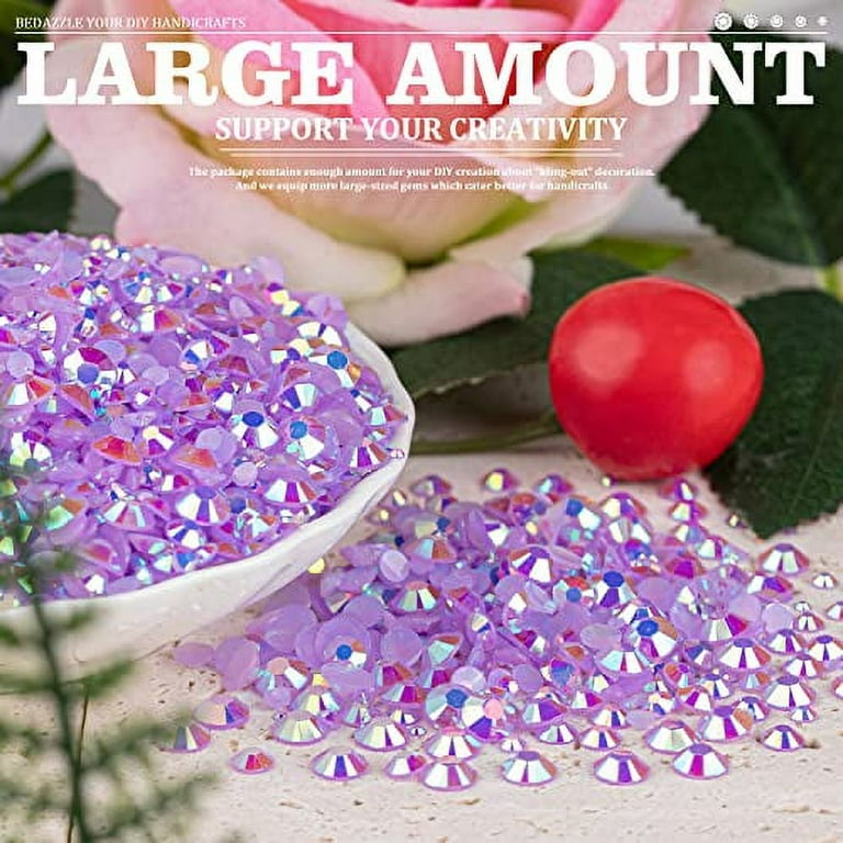 Resin Rhinestones Kits, 3 Boxes Lavender Purple AB 2/3/4/5/6mm Flatback  Nail Art Jelly Rhinestones Bedazzling Non Hotfix Crystal Gems for DIY  Crafts Mugs Bottles Tumblers Clothes Face Makeup Manicure 