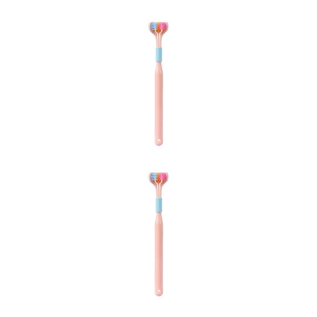Seitruly Cepillo de portátil de 3 lados para adultos, cepillo de para en viajes de Hotel, herramienta de limpieza de cepillo de Rosado 2piezas Seitruly CBP444156