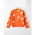 thumbnail image 1 of REDHOTYPE New Ladies Printed Sweater Small Autumn Chrysanthemum Embroidered Knit Long Sleeve Button Cardigan Jacket, 1 of 4