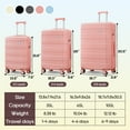 Imiomo 3pc Rolling Hardside Carryon Luggage Set, 20in Suitcase with Spinner Wheels and TSA Lock