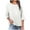 White, variant on hotojiny Cotton Linen Tops for Women Lightweight 3/4 Sleeve Summer Crew Neck Shirts Casual Solid Color Plus Size Tee