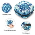 thumbnail image 3 of Sanitary Napkin Storage Bag for Girls Women, Portable First Period Pads Bag Tampons Holder Girls Travel Makeup Bag, Large Capacity Sea Turtle Blue Teal Ocean Pattern, 3 of 6