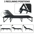 thumbnail image 4 of Aqzb Folding Chaise Lounge Chair, Camping Cot, 4-Position Adjustable Folding Bed Patio Chaise Lounges for Outdoor, Poolside, Beach, Lawn, Camping, 4 of 8