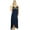 Navy Blue, variant on Bimba Women Blue Cotton Mid Calf Dress Asymmetrical Dress Sapaghetti Strap
