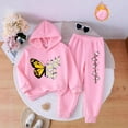 thumbnail image 2 of Linfrsh Girls Clothes Fall Winter Toddler Outfits Cute Print Hoodie Sweatshirt + Sweatpants 2 Piece Set, 2 of 5