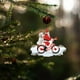 thumbnail image 3 of Santa Claus Christmas Pendant Acrylic Puppy Doll Bicycle Christmas Tree Hanging Suit, 3 of 5