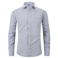 thumbnail image 2 of DDAPJ pyju Mens Dress Shirt Long Sleeve Botton Down Formal Shirts Regular Fit Solid Casual Business Cotton Shirts for Men Gray XXXL, 2 of 4