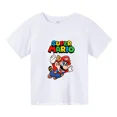 thumbnail image 2 of Ropa para niños de 3 a 14 años, camiseta de Supermarios, camiseta para niños y niñas, ropa para niños, camiseta de dibujos animados kawaii, camisetas para niños, camisetas de verano, 2 of 5