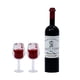 thumbnail image 2 of Botellas de vino para casa de muñecas a escala 1/12, vasos, vasos para bebidas, vasos para bebidas de escenas de la vida real Gorra roja, 2 of 9