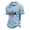 Light Blue, variant on Men Classic Fit Polo Shirt USA Flag Print Short Sleeve Casual Top Soft Breathable Material Embroidered Details Button Down Collar Black L