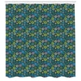 thumbnail image 3 of Ambesonne Floral Shower Curtain, Flowers Ornate on Dark Teal, 69"Wx84"L, Dark Teal and Multicolor, 3 of 3