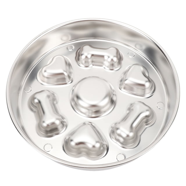 Cuenco para perros de alimentación lenta, 2 tazas de 4 mm espesor tazón de alimentación lenta de acero inoxidable antideslizante gran capacidad tazón