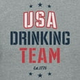 thumbnail image 2 of Teelocity Men's Funny Red, White and Blue USA Drinking Team Athletic Heather Grey Relaxed Fit Short Sleeve Graphic T-Shirt, 2 of 3