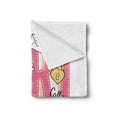 thumbnail image 2 of Girl Slogan Soft Flannel Fleece Throw Blanket, Girl Power Doodle Sketchy for Valentines and Romance Hearts with Wings Print, Cozy Plush for Indoor and Outdoor Use, 70" x 90", Multicolor, by Ambesonne, 2 of 5