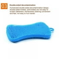 thumbnail image 4 of 5 Pieces Silicone Sponge Silicone Scrubber Dish Brush Cleaning Sponges Soap-Shaped Silicone Dishwashing Brush Pad Double Sided Silicone Brush for Kitchen Dishes Fruits Vegetables, 4 of 10