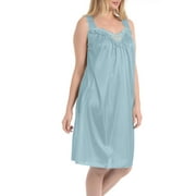 EZI Nightgowns for Women - Soft & Breathable Satin Night Gowns for Adult Women - Medium to Plus Size Womens Sleep Shirts - Knee-Length Nightgown