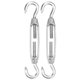 thumbnail image 1 of Uxcell 2-Pack Tensor Gancho y Gancho, Tensores de Acero Inoxidable M4 Pesados Ajustables para Tensión de Cuerda, 1 of 7
