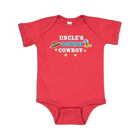 

Inktastic Uncles Little Cowboy with Cowboy Hat and Boots Gift Baby Boy Bodysuit